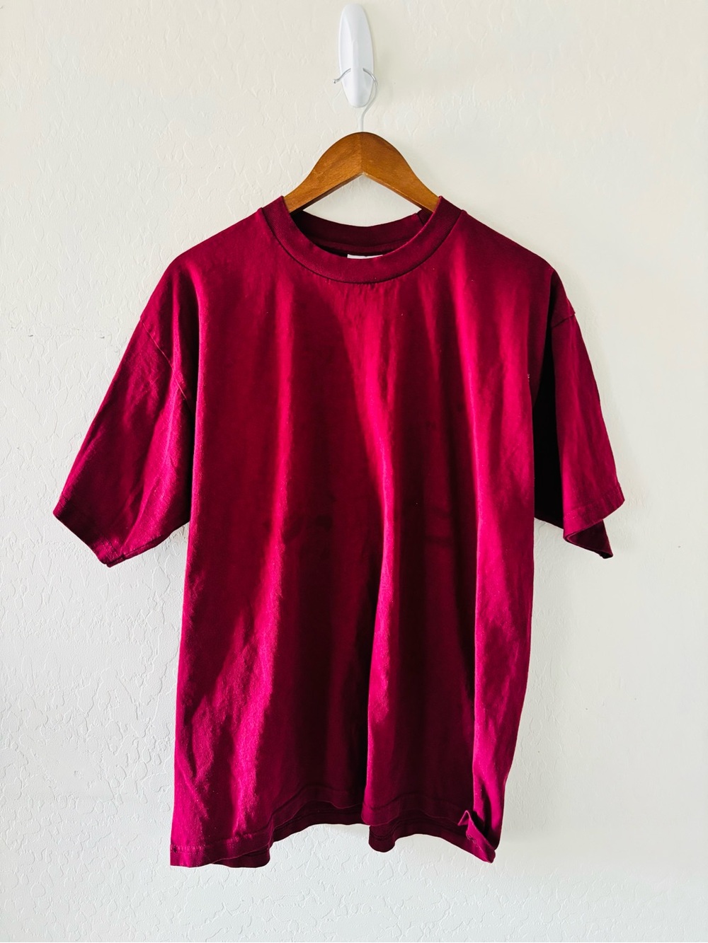 Pro Club Heavyweight Men’s Burgundy Blank T-Shirt XL Streetwear Tee